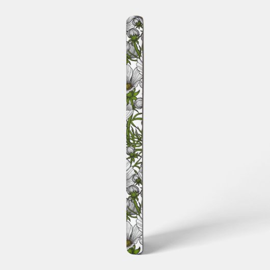 Coque Samsung Galaxy Fleurs cosmos blanches (Côté gauche)