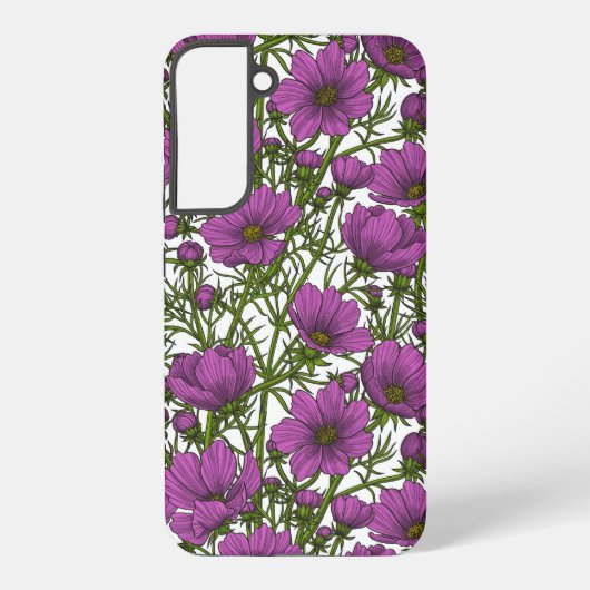 Coque Samsung Galaxy Fleurs de cosmos violettes (Verso)