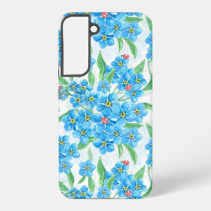 Coque Samsung Galaxy Fleurs de ne m'oublie pas et coccinelles