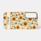 Coque Samsung Galaxy Fleurs de soleil jaunes (Verso Horizontal)