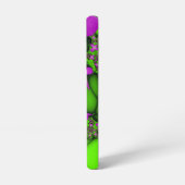 Coque Samsung Galaxy Fleurs fractales néon rose vert moderne abstrait (Côté gauche)