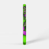 Coque Samsung Galaxy Fleurs fractales néon rose vert moderne abstrait (Côté droit)