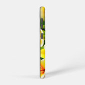 Coque Samsung Galaxy fleurs lilas jaune (Côté droit)