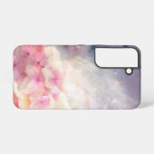 Coque Samsung Galaxy Fleurs mauves (Verso Horizontal)