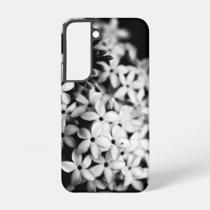 Coque Samsung Galaxy fleurs noir et blanc