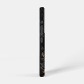 Coque Samsung Galaxy Fleurs noires et blanches (Côté droit)