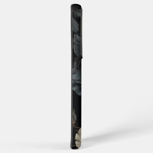 Coque Samsung Galaxy Fleurs noires et blanches (Côté droit)