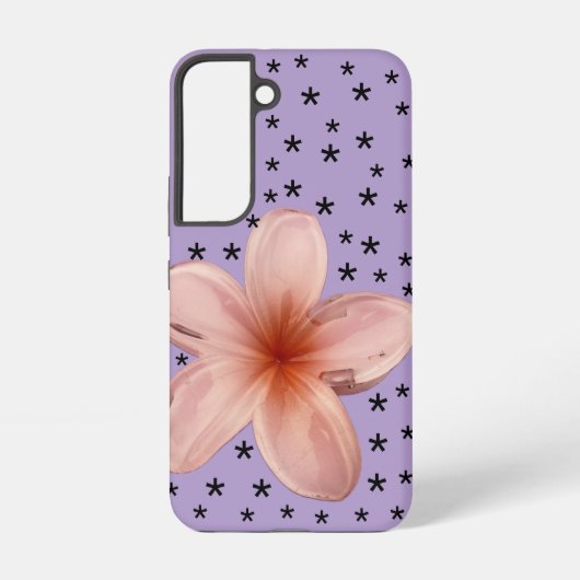 Coque Samsung Galaxy Fleurs roses sur le Coque de fleurs violettes (Verso)