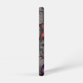 Coque Samsung Galaxy Fleurs rouges foncées et vignes épineuses (Côté droit)