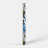 Coque Samsung Galaxy Fleurs sauvages blanches et papillons bleus (Côté droit)