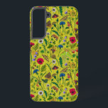 Coque Samsung Galaxy Fleurs sauvages et papillons de nuit en vert<br><div class="desc">Collection peinte à la main de différentes fleurs sauvages.</div>