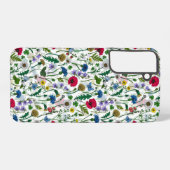Coque Samsung Galaxy Fleurs sauvages sur blanc cassé (Verso Horizontal)