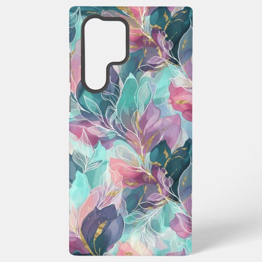 Coque Samsung Galaxy Fleurs Tons de Bijoux (Verso)