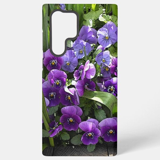 Coque Samsung Galaxy Fleurs violettes du jardin (Verso)