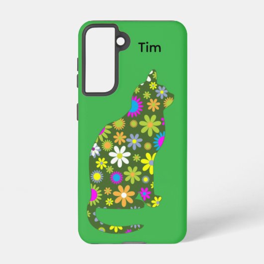 Coque Samsung Galaxy Floral Feline Samsung Galaxy Case (Verso)
