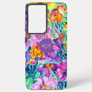 Coque Samsung Galaxy Floral fleur sauvage