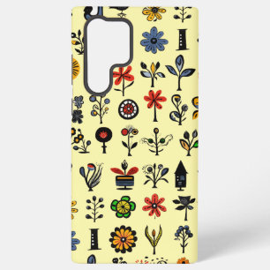 Coque Samsung Galaxy Floral folk coloré et oiseaux