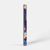 Coque Samsung Galaxy Floral hawaïen sur violet (Côté droit)