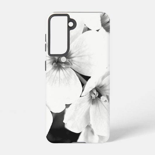 Coque Samsung Galaxy Floral noir et blanc gras (Verso)