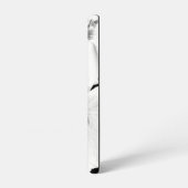 Coque Samsung Galaxy Floral noir et blanc gras (Côté gauche)