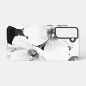 Coque Samsung Galaxy Floral noir et blanc gras (Verso Horizontal)