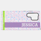 Coque Samsung Galaxy Floral Nom personnalisé Samsung Coque (Verso Horizontal)