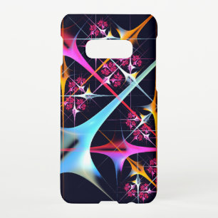 Coque Samsung Galaxy S10E Floral rose moderne Art Abstrait Couleur Motif #01