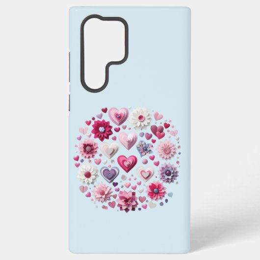 Coque Samsung Galaxy Floral Valentine's Day Heart (Verso)
