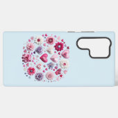 Coque Samsung Galaxy Floral Valentine's Day Heart (Verso Horizontal)