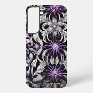 Coque Samsung Galaxy Floral Victorian répétition Motif pourpre