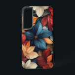 Coque Samsung Galaxy Flore nocturne<br><div class="desc">Un riche arrière - plan noir aux éclats floraux illuminés.</div>