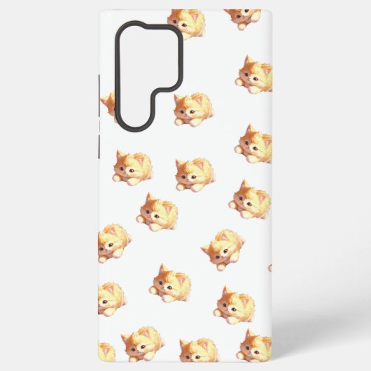 Coque Samsung Galaxy Fluffy Kitten Cute Pattern Phone Case (Verso)