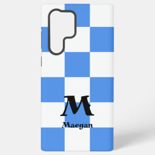 Coque Samsung Galaxy Fond à motif carreaux bleus