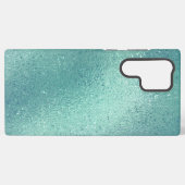 Coque Samsung Galaxy Fond de texture iridescente turquoise (Verso Horizontal)