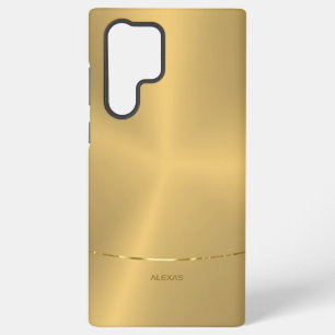 Coque Samsung Galaxy Fond doré métallisé minimaliste