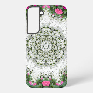 Coque Samsung Galaxy Fontaine d'eau de jardin Fleurs roses Dessin de ma