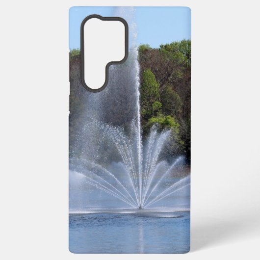 Coque Samsung Galaxy Fontaine Sur Un Lac Samsung (Verso)