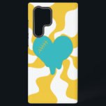 Coque Samsung Galaxy Fonte cardiaque - Turquoise et Jaune<br><div class="desc">Fonte cardiaque - Turquoise et Jaune</div>