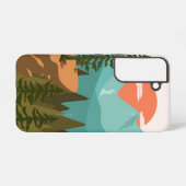 Coque Samsung Galaxy Forêt de Pins, Montagnes et Lever de Soleil (Verso Horizontal)