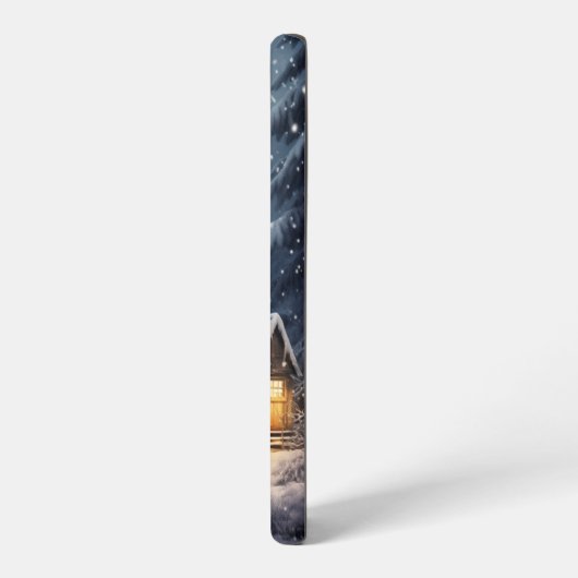 Coque Samsung Galaxy Forêt magique Neige hiver Joyeux sapin de Noël (Côté gauche)