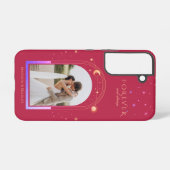 Coque Samsung Galaxy FOREVER ET TOUJOURS Mariage Magenta Photo céleste (Verso Horizontal)