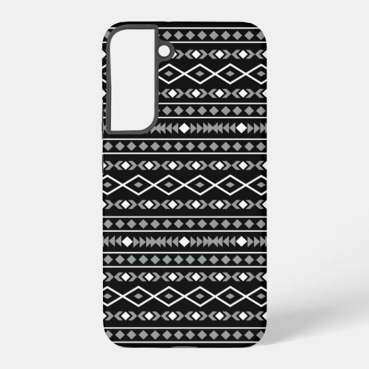 Coque Samsung Galaxy Formes Aztec Motif gris noir (Verso)