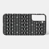 Coque Samsung Galaxy Formes Aztec Motif gris noir (Verso Horizontal)