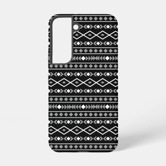 Coque Samsung Galaxy Formes Aztec Motif gris noir (Verso)
