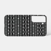 Coque Samsung Galaxy Formes Aztec Motif gris noir (Verso Horizontal)