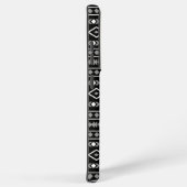 Coque Samsung Galaxy Formes Aztec Motif gris noir (Côté droit)