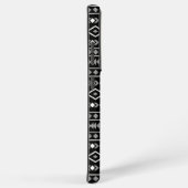 Coque Samsung Galaxy Formes aztèques Motif blanc gris noir (Côté droit)