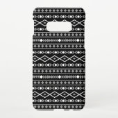 Coque Samsung Galaxy Formes aztèques Motif blanc gris noir (Dos)