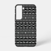 Coque Samsung Galaxy Formes aztèques Motif blanc gris noir (Verso)