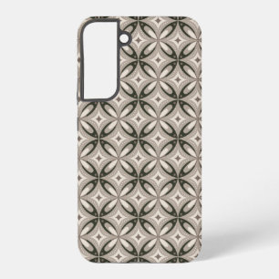 Coque Samsung Galaxy Formes géométriques rétro beige et marron